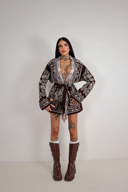Cardigan Perù - Marrone
