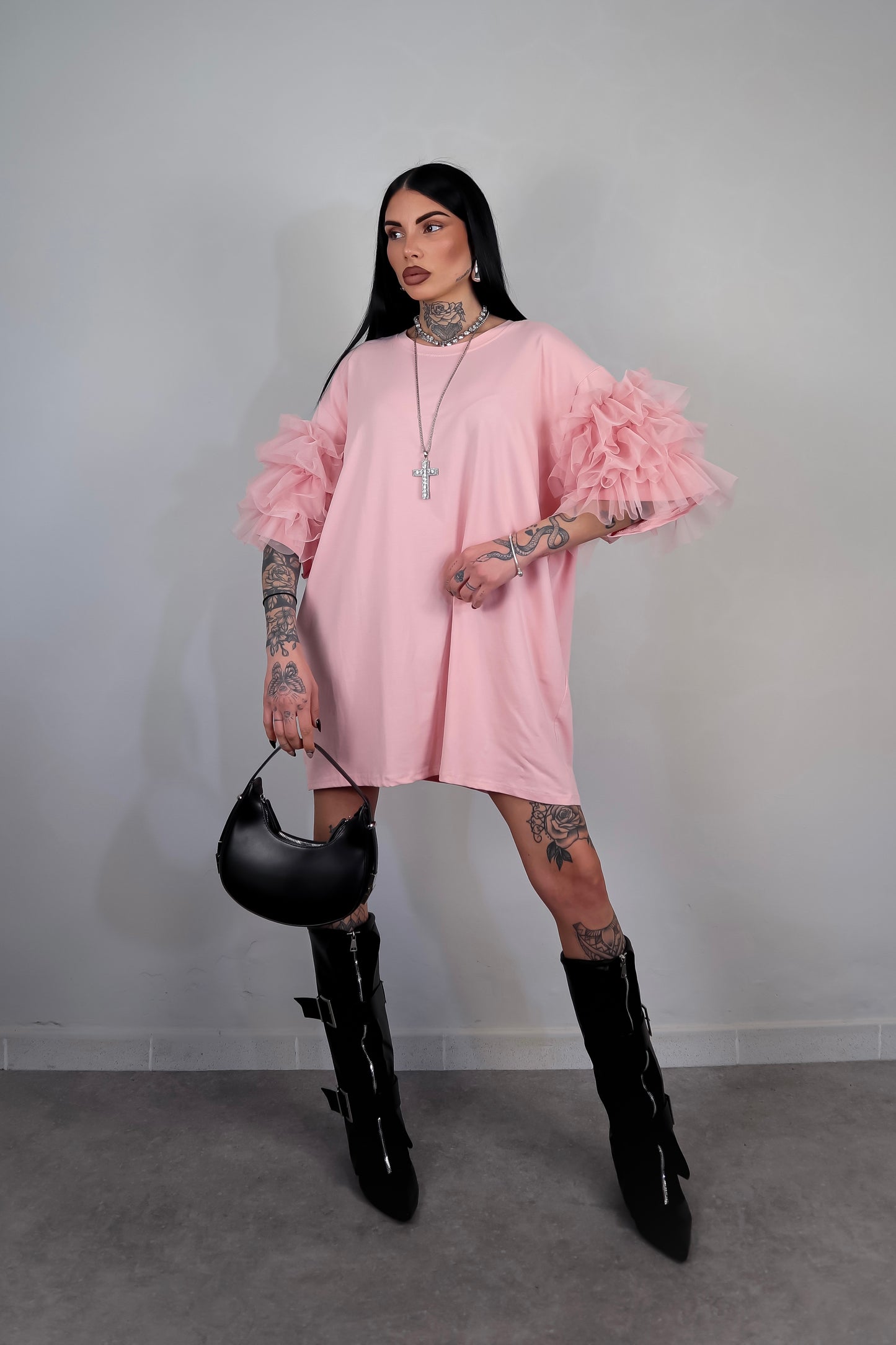T-Shirt Oversize Fluffy - Rosa