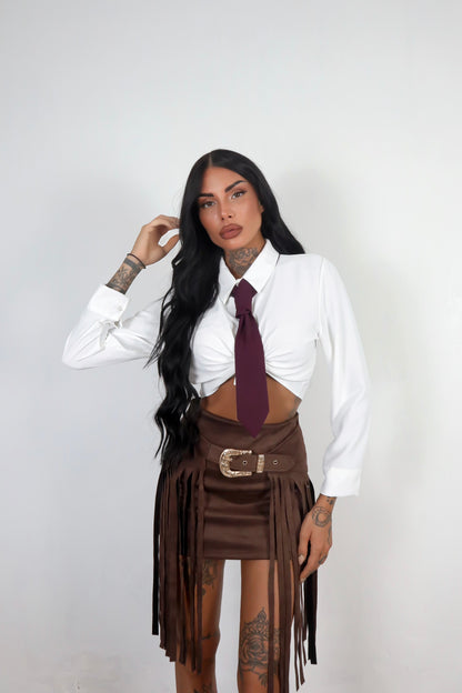 Camicia crop Cravatta