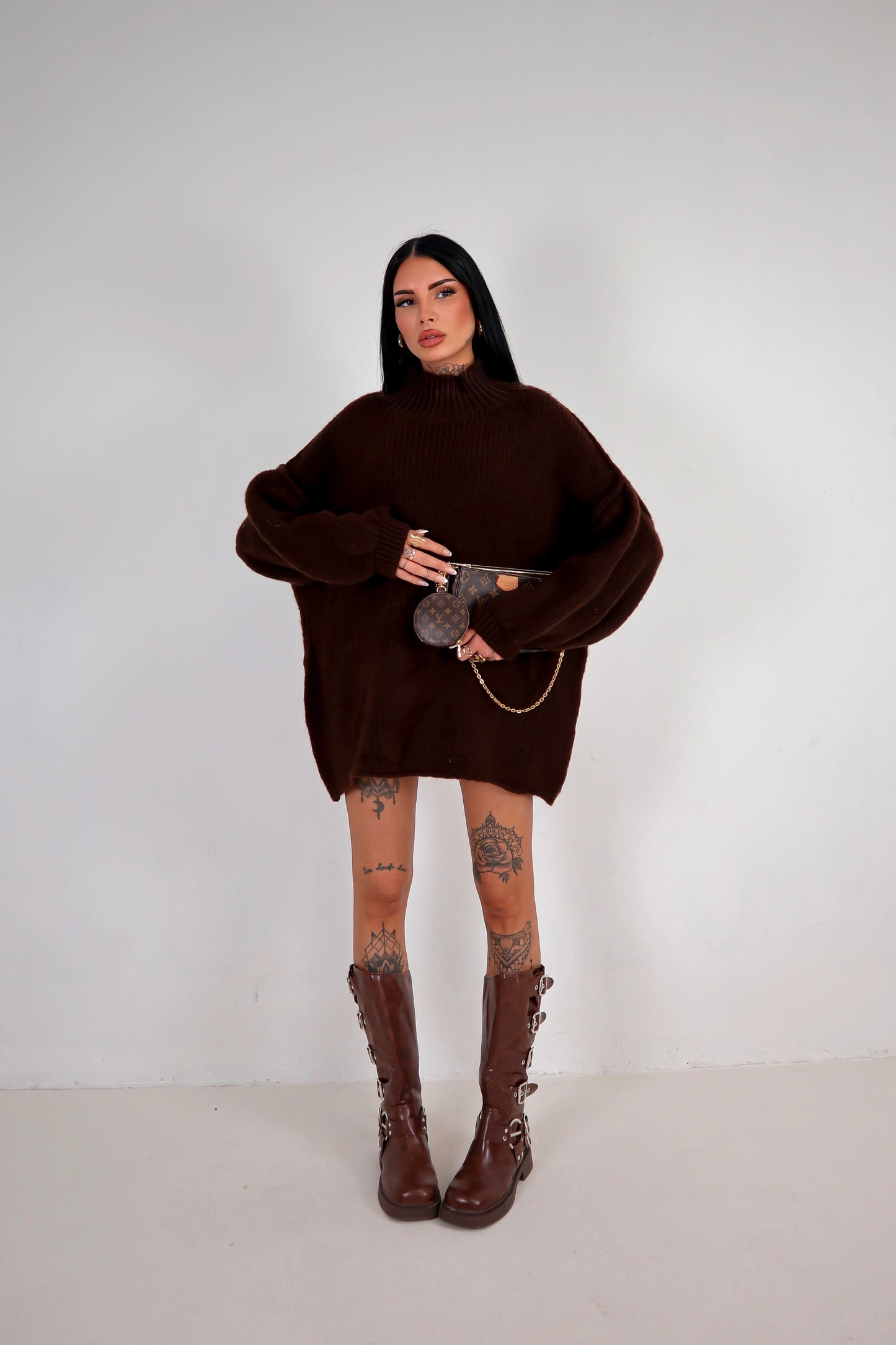 Maglione Maxi Ruby - Marrone
