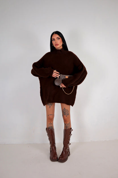 Maglione Maxi Ruby - Marrone