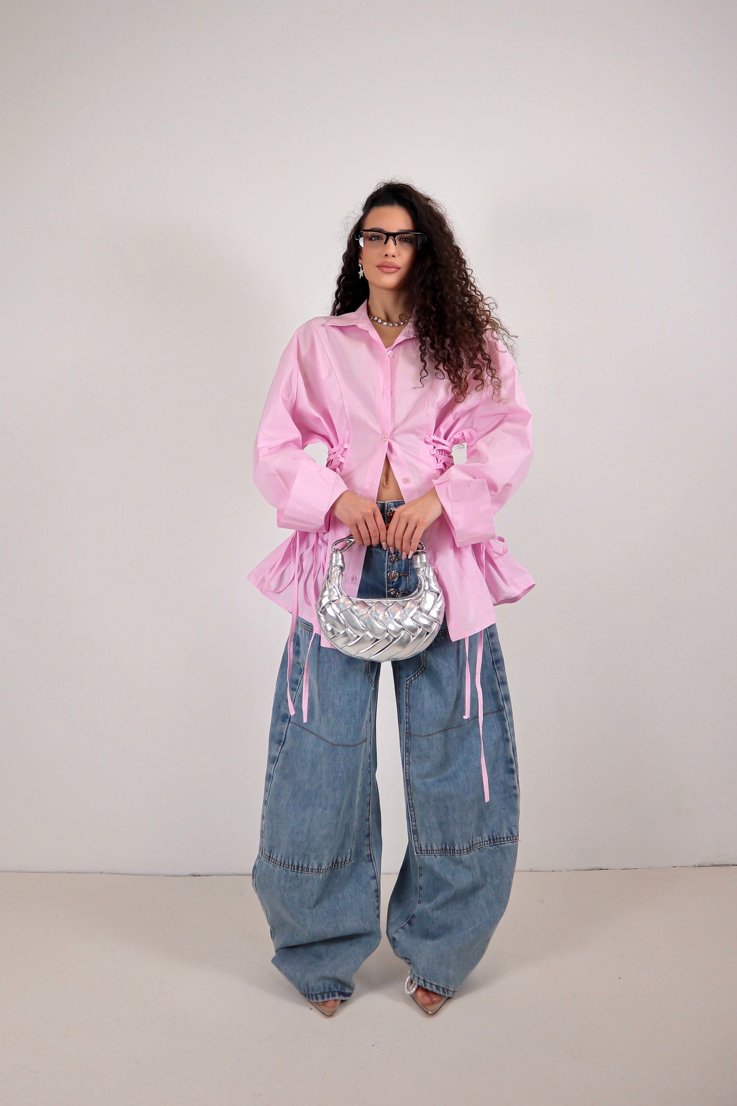 Camicia Stringhe - Rosa