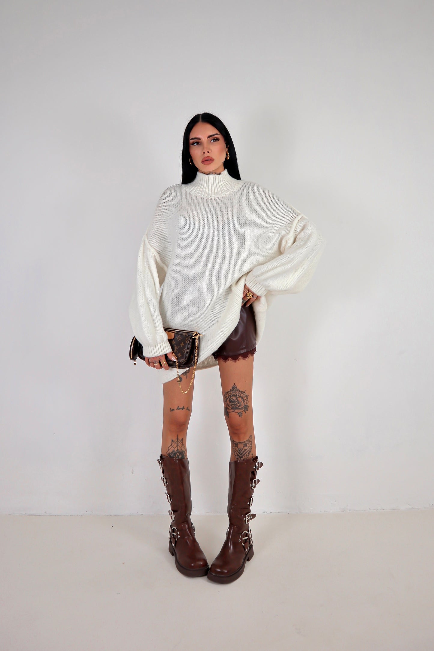 Maxi Maglione Ruby - Bianco
