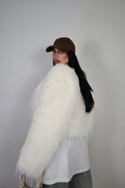 Pelliccia Fluffy - Bianco