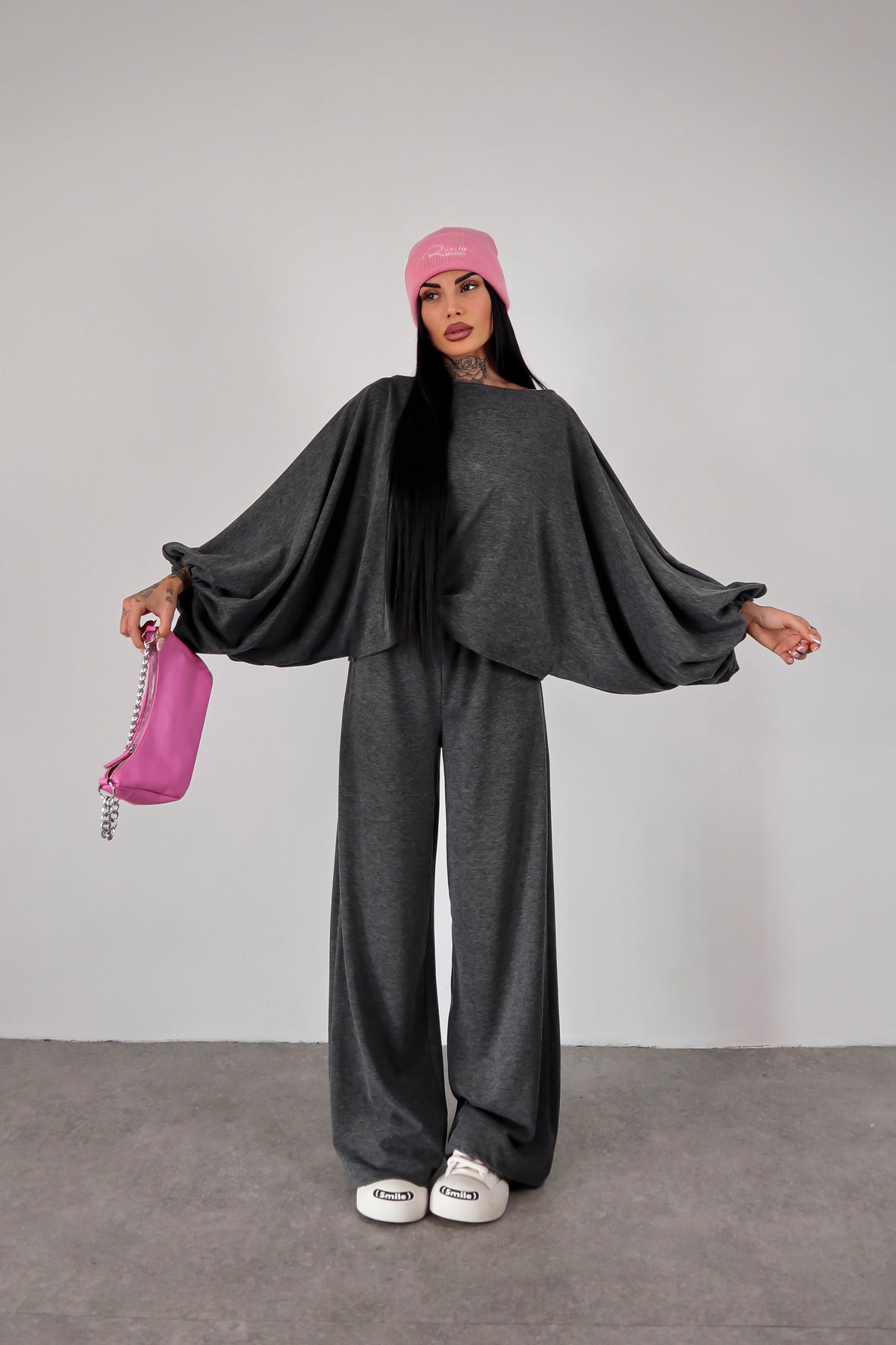 Completo in maglia Isadora - Grigio Piombo