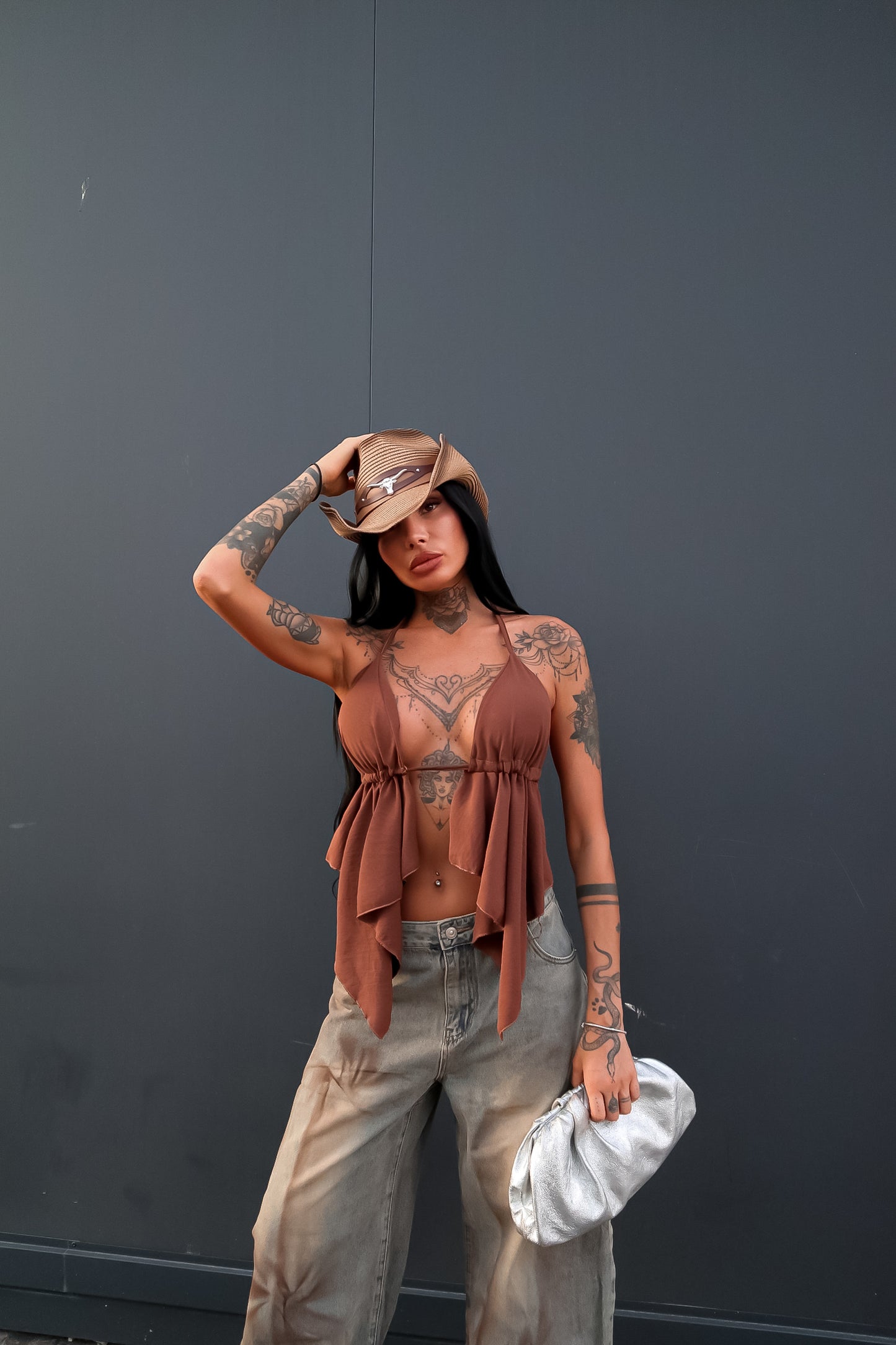 Top Fatima - Marrone