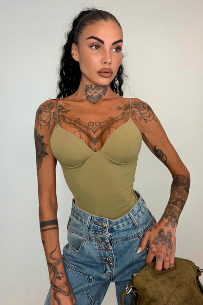 Body second SKIN - Verde militare