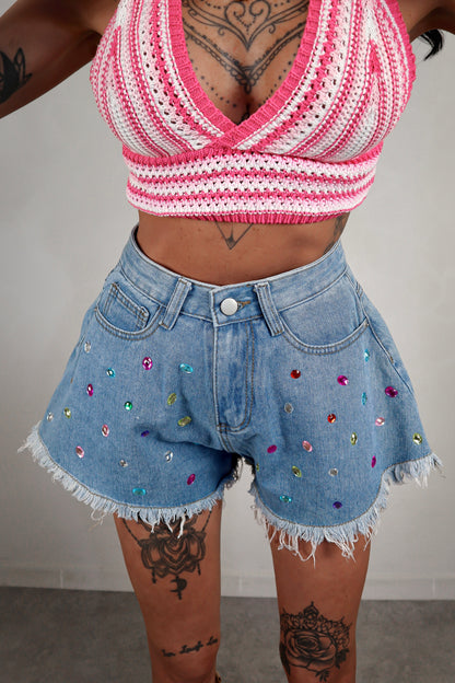 Shorts a farfalla Rubino